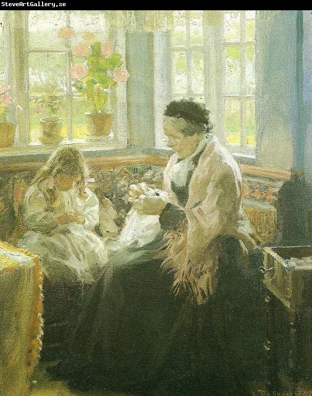 Laurits Tuxen kunstnerens moder bertha tuxen med barnebarnet nina